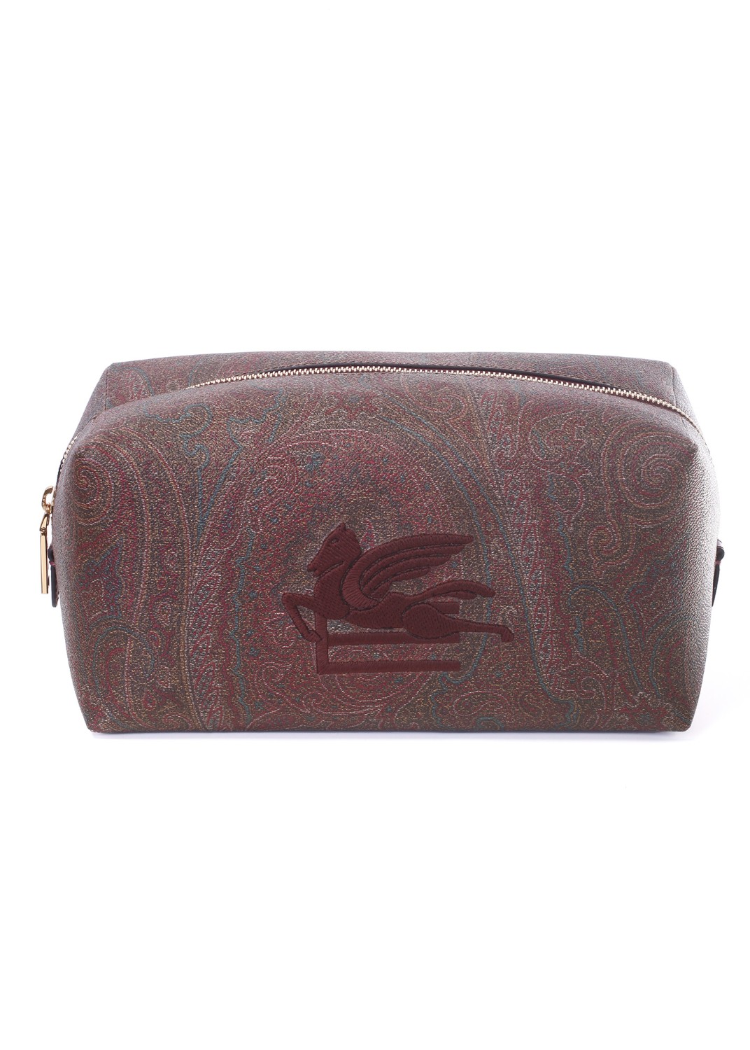 shop ETRO  Beauty: Etro necessaire grande, realizzato nell'iconico tessuto Paisley jacquard e caratterizzato dal logo ETRO Pegaso ricamato a filo dall'effetto tridimensionale.
Dimensioni: 25,5 x 12,5 x 12 cm.
Esterno: Tessuto di cotone Paisley jacquard spalmato con grana opaca e doppiato in tela.
Finiture: 100% pelle di vitello.
Fodera: 100% poliestere.
Ricamo: 100% poliestere.
Chiusura con cerniera.
Accessori metallici con finitura color oro.
Fodera in tessuto logato ETRO.
Made in Italy.. 1H800 7863-0600 number 2573904